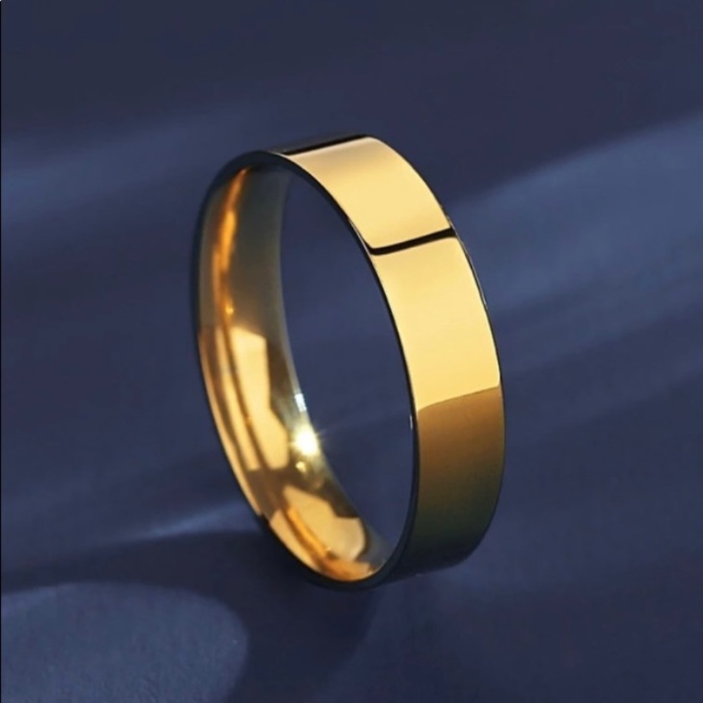 THUMB RING Hypoallergenic Stainless Steel Gold Band Ring Size 10 NEW